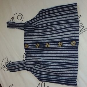 No Boundaries, Blue and White, Cropped, Brand New, 96% Polyester, 4% Spandex